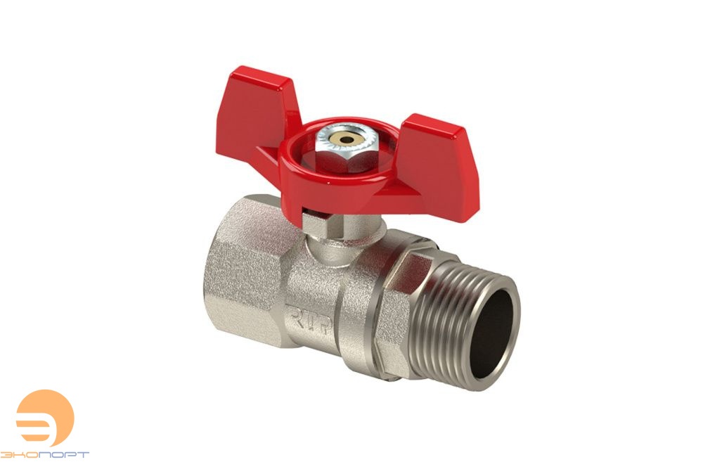 Кран шаровый латунный НВ 3/4 PN 25 рычаг РТП