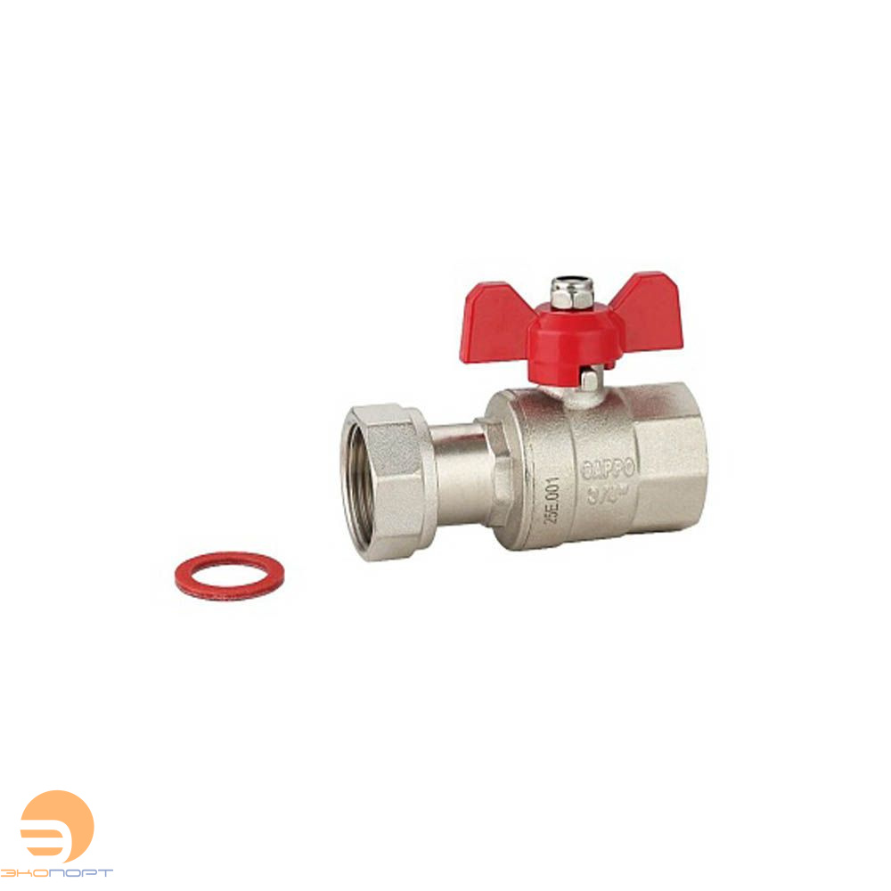 Кран прямой с накидной гайкой 3/4 бабочка Gappo