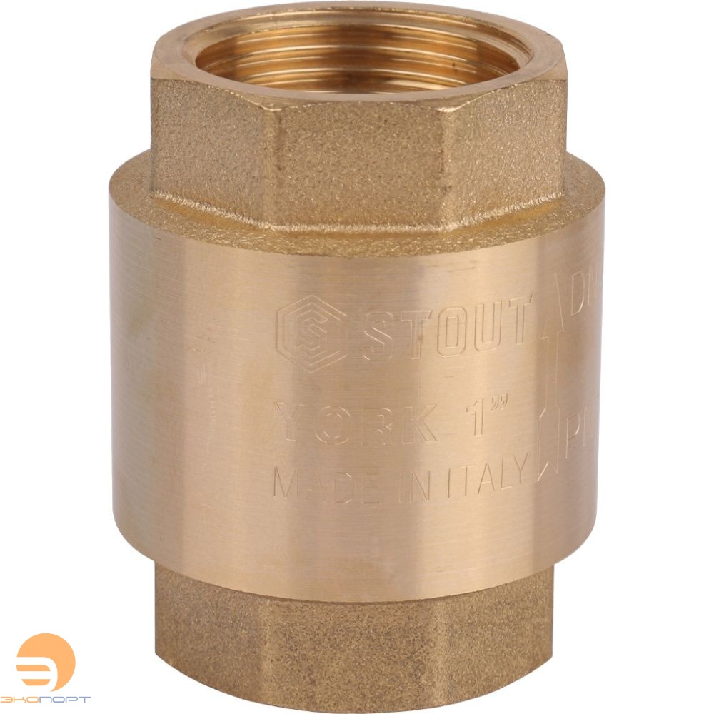 Клапан обр.  1" с пластик. седлом пружинный STOUT