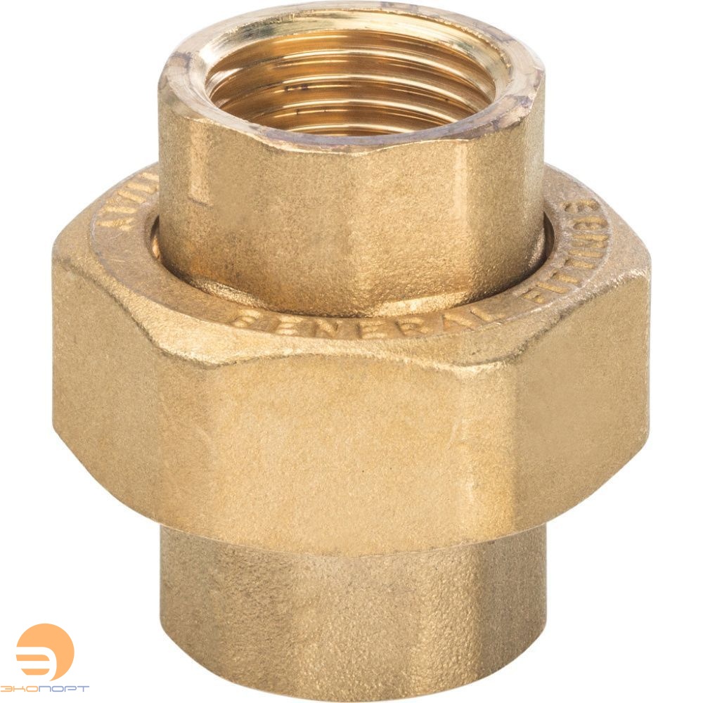 Сгон прямой (американка) 1/2" (латунь) ВВ STOUT