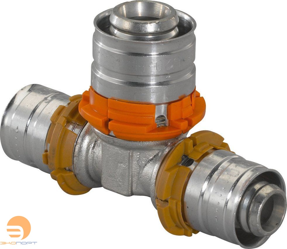 Тройник-пресс S-Press Plus 25-25-16 латунь Uponor