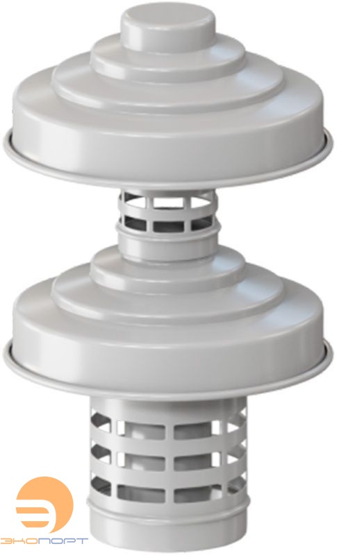 Оголовок с ветрозащитой D60/100 БЕЛЫЙ, ROMMER