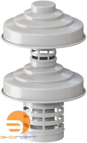 Оголовок с ветрозащитой D60/100 БЕЛЫЙ, ROMMER