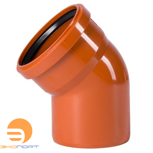 Отвод KGB 110*45 гр. наружный (коробка 28 шт)