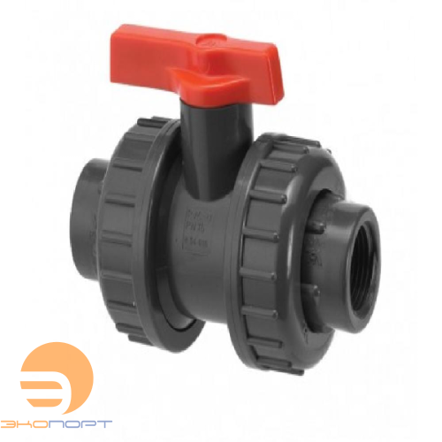 Кран шаровой лабораторный (1/4'')вн.р. -  PVC-U