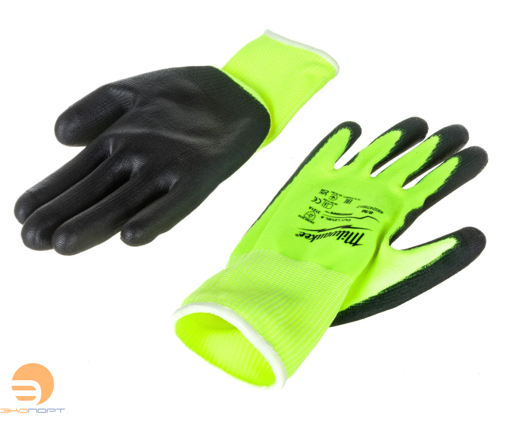 Перчатки защитные Hi-Vis Cut level 1/A, M/8 Milwaukee