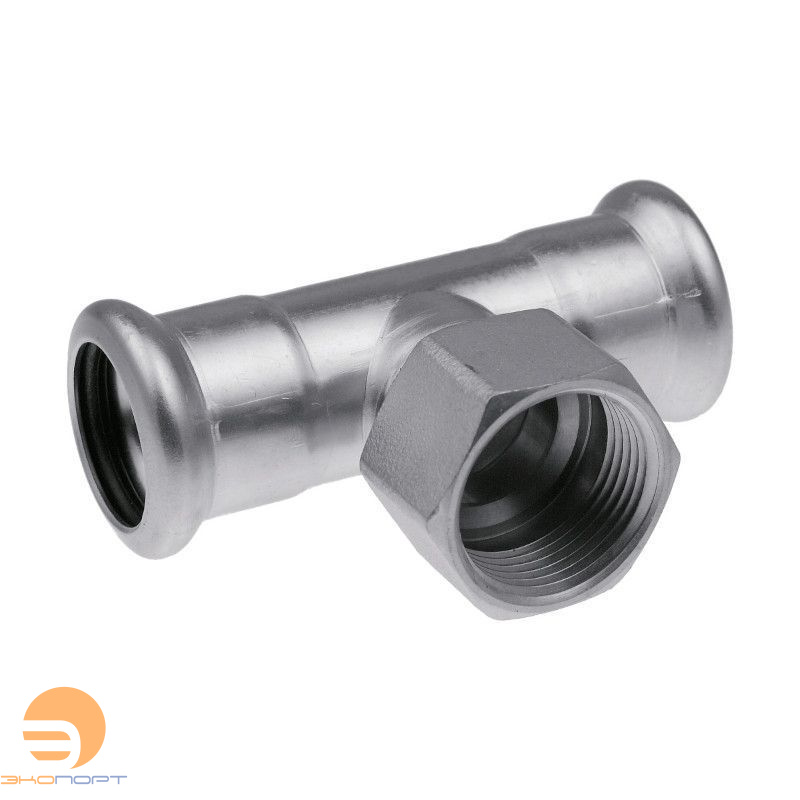 Тройник Inox press 15х1/2"х15 нерж. KAN-Therm