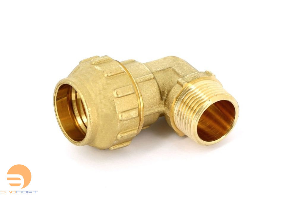 Угольник НР 32mm х 1"  для ПЭ (латунь) (TIEMME)