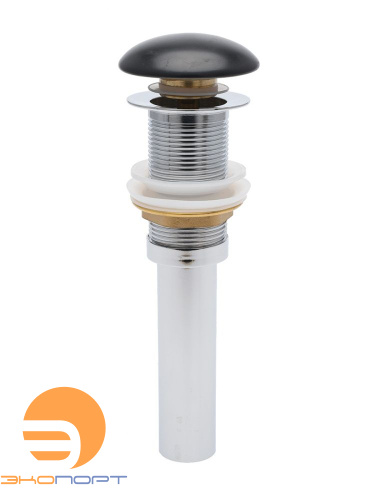 Выпуск без перелива (d= 1 1/4) Click/Clack керамическая накладка, чёрный матовый, AQM Выпуск без перелива (d= 1 1/4) Click/Clack керамическая накладка, чёрный матовый, AQM