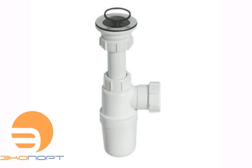 Сифон бутыл. (1 1/2"х32мм) с выпуском (решетка н/ж 70мм, пробка), выход DN40мм McAlpine