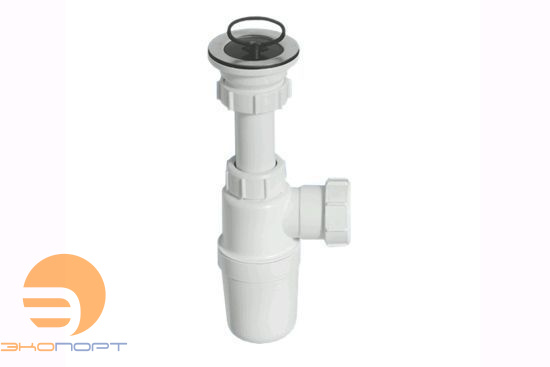 Сифон бутыл. (1 1/2"х32мм) с выпуском (решетка н/ж 70мм, пробка), выход DN40мм McAlpine