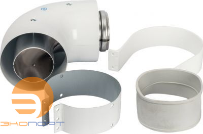 Элемент дымохода 60/100 адаптер д/котла 90° коакс. (Vaillant, Protherm NEW) STOUT