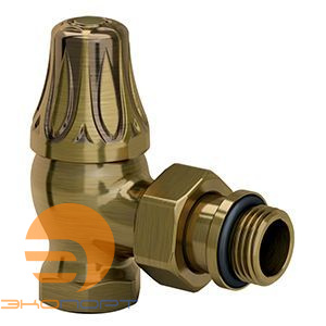 Клапан запорный угловой 1/2", для радиатора "ретро", цвет бронза SR Rubinetterie