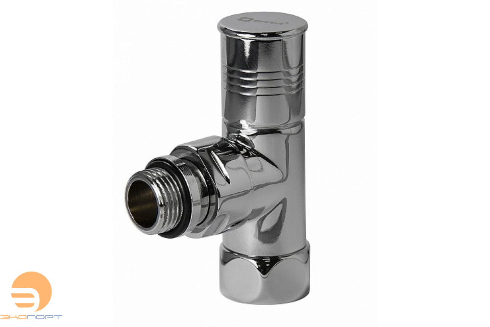 Вентиль угловой 3/4"х1/2" Г/Ш для полотенцесушителей хром СТМ ТЕРМО
