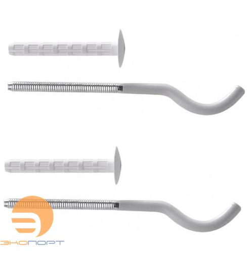 Кронштейн фигурный белый с дюбелем L=170 мм (УП 2шт) Global