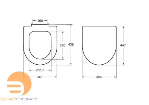 Сиденье с крышкой Meridian-N лакирванная soft close для унитаза 342247/346247/347247/34624L ROCA