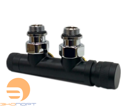 Узел нижнего подключения угловой 1/2"х3/4"Е Черный матовый (правый) SR Rubinetterie