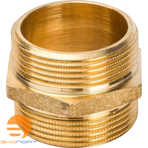 Ниппель НР-НР 1 1/2х1 1/2 (латунь) STOUT