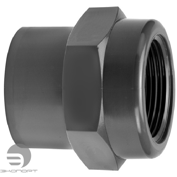 Муфта переходная PN 10 (50/63х2") вн. р. - PVC-U