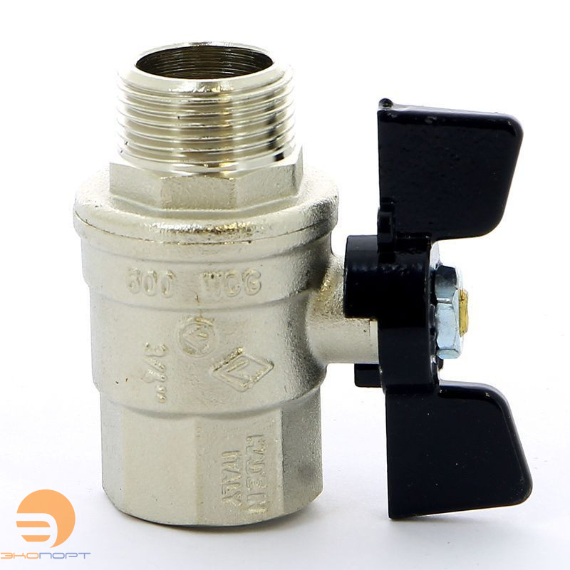 Кран шаровый усиленный ВН 3/4" (бабочка) Bugatti