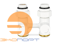 Узел нижнего подключения 1/2x3/4Ek прямой белый Varmega