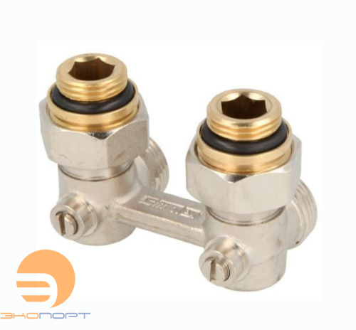 Узел нижнего подключения E1/50 угловой, ВР1/2х3/4НР, с ниппелями 1/2"  Simplex