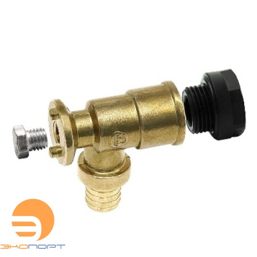 Отвод 18*2,5 G1/2" удлиненный с заглушкой латунный a-52,5 мм, KAN-therm