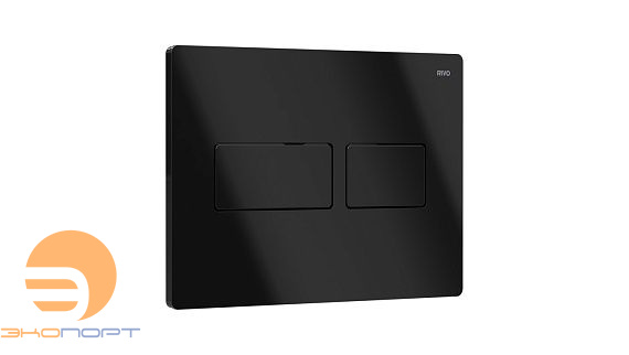 Панель двойного смыва Touch Lux (черный / металл), RIVO