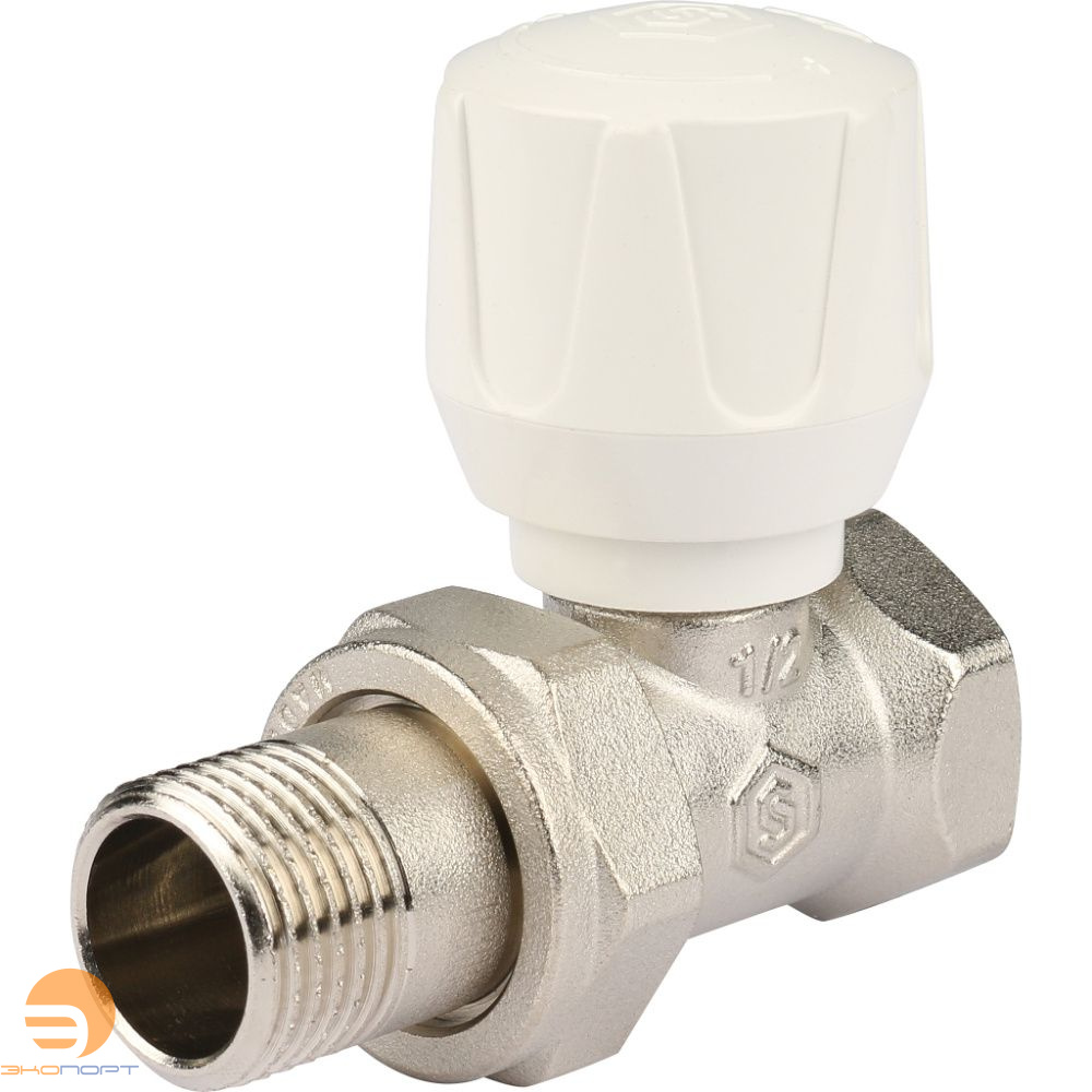 Клапан ручной терморегулирующий, прямой 1/2 STOUT
