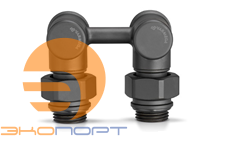 Узел нижнего подключения 1/2x3/4Ek угловой черный Varmega