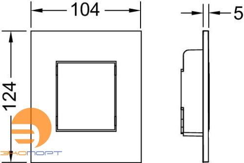 Клавиша TECEnow Urinal, пластиковая, белая матовая, с картриджем