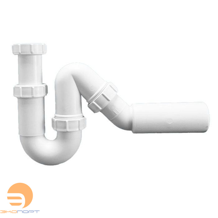 Сифон трубный P/S-образный (1 1/2"х40мм) без выпуска с унив. отводной трубой DN40/50мм McAlpine