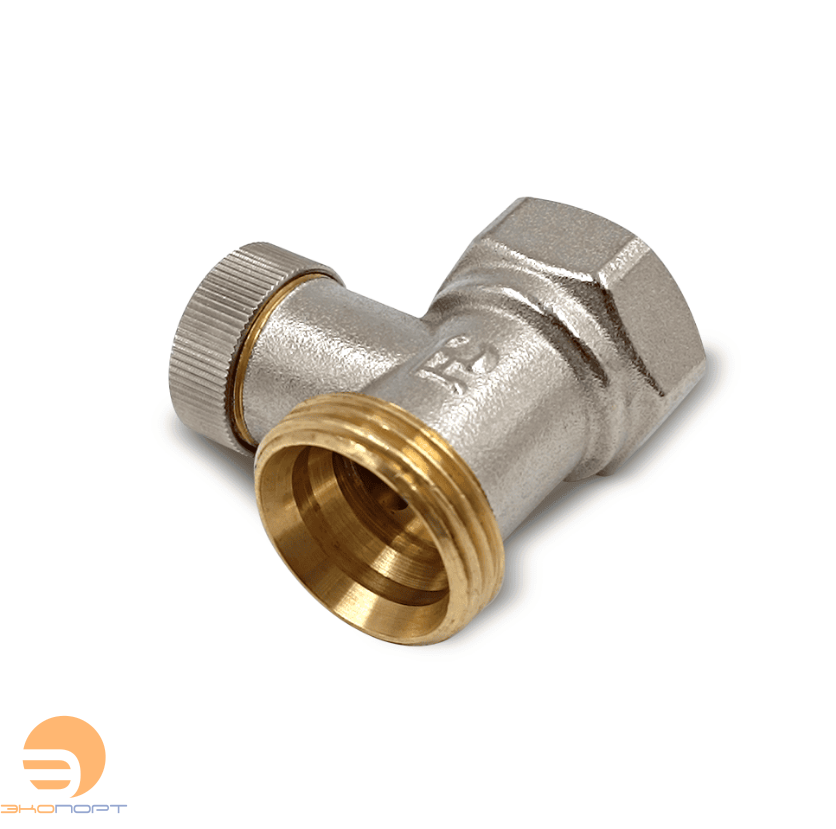 Клапан запорный  Armature прямой ВР-НР1/2"х3/4", без хвостовика, никель, Primoclima