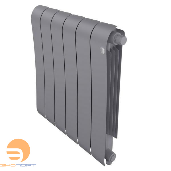Радиатор биметаллический Infinity Silver Satin 500/87  6 секции VR80 (нижнее правое) серый Royal Thermo