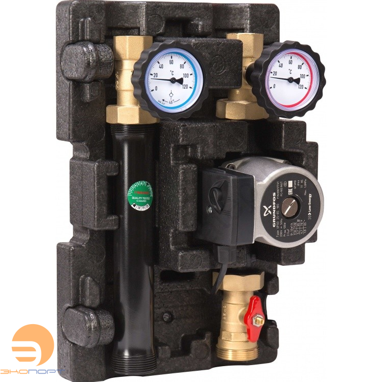 Насосный модуль 1" с насосом Grundfos UPS 25-60 DK DN25 ECO 2 Huch