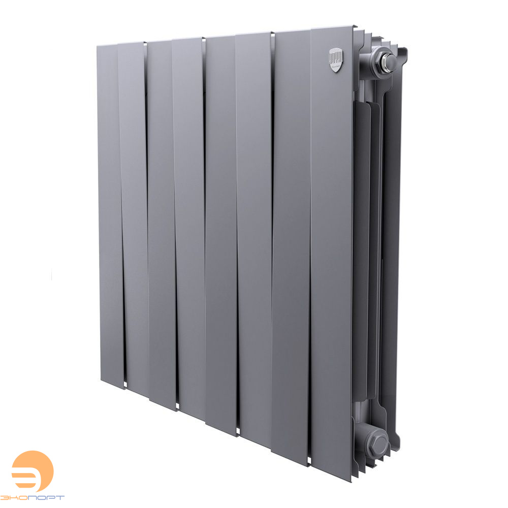 Радиатор биметаллический PianoForte Silver Satin 500/100  8 секций Royal Thermo