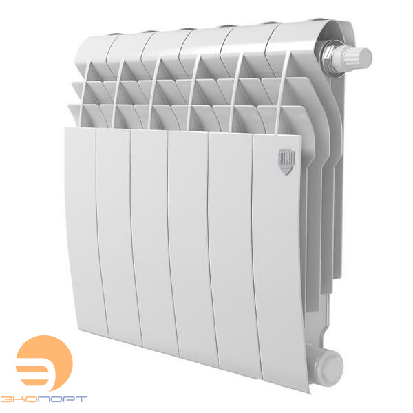 Радиатор биметаллический BiLiner Bianco 350/87 VR80  6 секций (белый, нижнее подключение) Royal Thermo