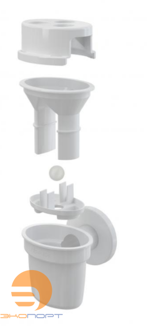 Воронка с шариком для сбрасываемого конденсата с держателем трубок DN 32 AlcaPlast