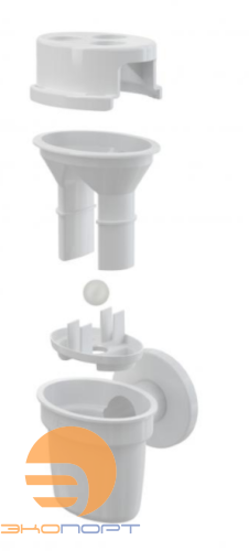 Воронка с шариком для сбрасываемого конденсата с держателем трубок DN 32 AlcaPlast