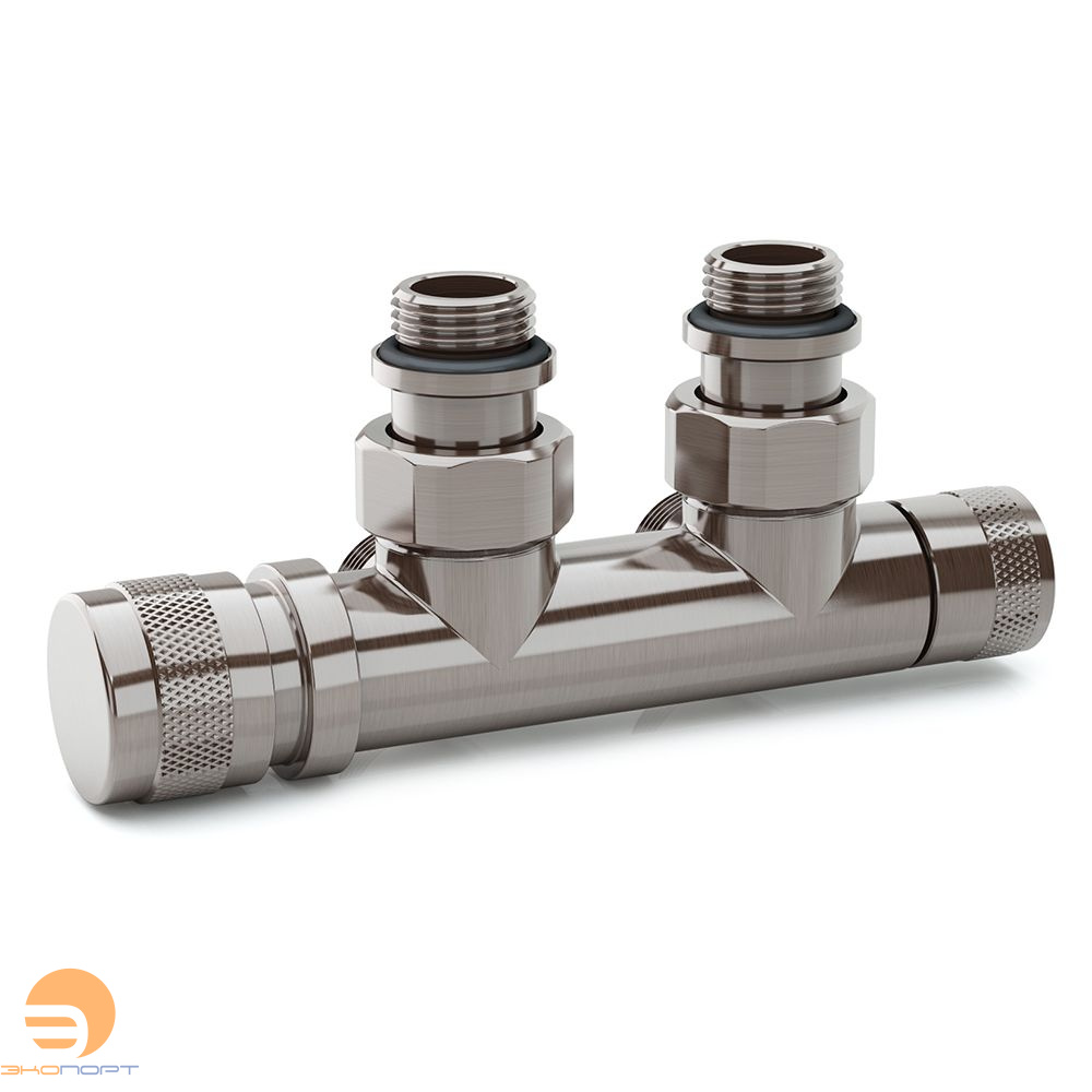 Узел нижнего подключения угловой 1/2"х3/4"Е Никель матовый (левый), SR Rubinetterie