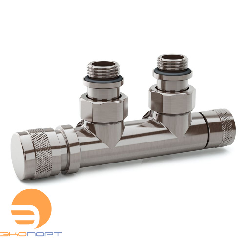 Узел нижнего подключения угловой 1/2"х3/4"Е Матовый никель (правый) SR Rubinetterie