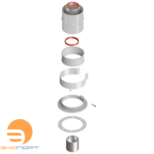 Адаптер для коаксиального дымо-ния DN60/100(Bosch,Buderus,NavienS/C/E,Baxi ECO Nova/Classic,Fondital)