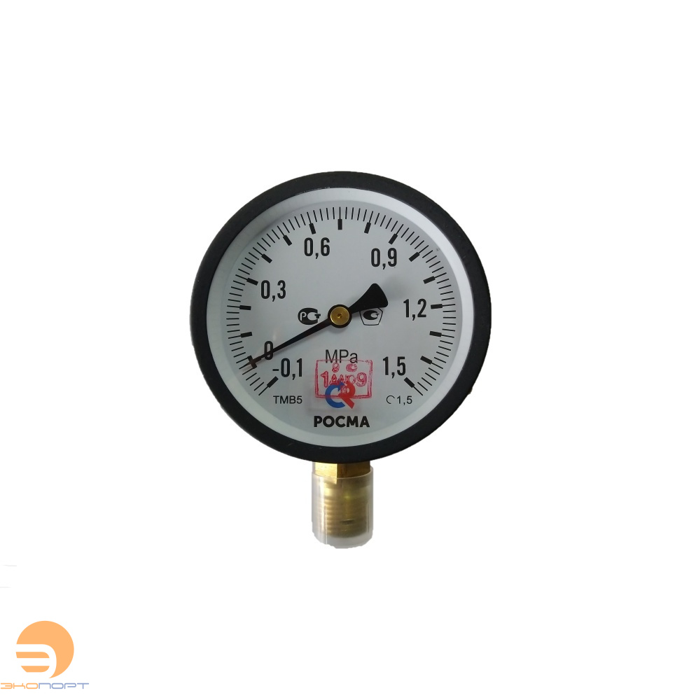Мановакуумметр ТМВ-510Р.00 (-0,1..0,15 МПа) G1/2", кл.т.1.5 