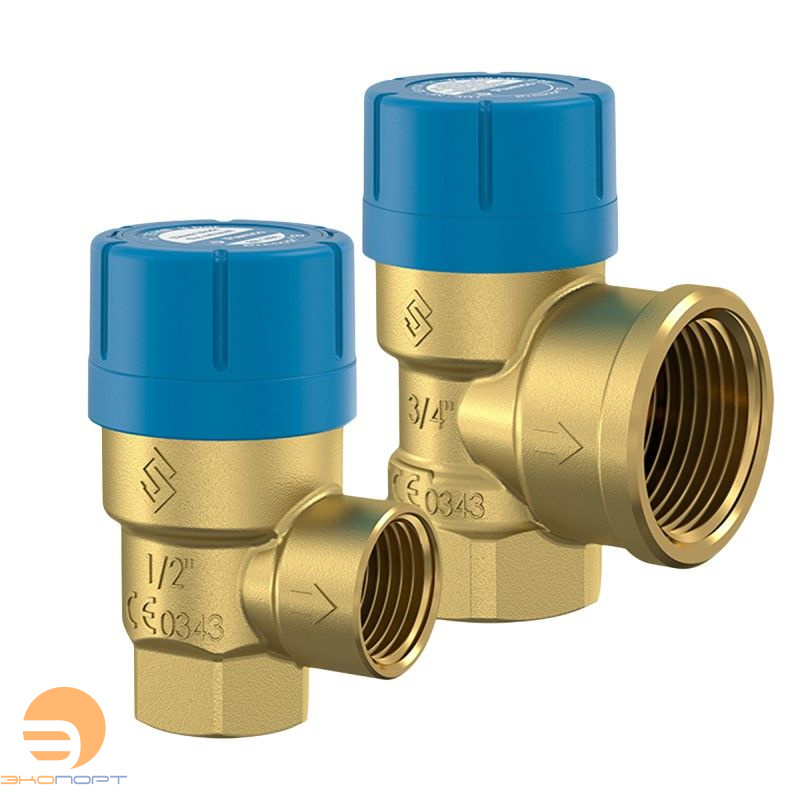 Клапан предохранительный Prescor В 3/4" x 1" (внутр. резьба), Рсраб=6,0 бар, Tmax=95 C