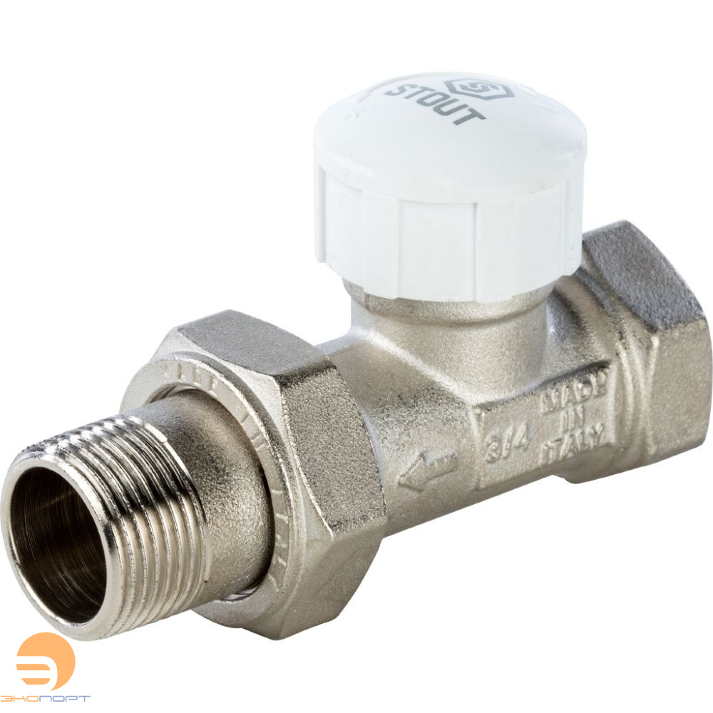 Клапан термостатический, прямой 3/4 STOUT