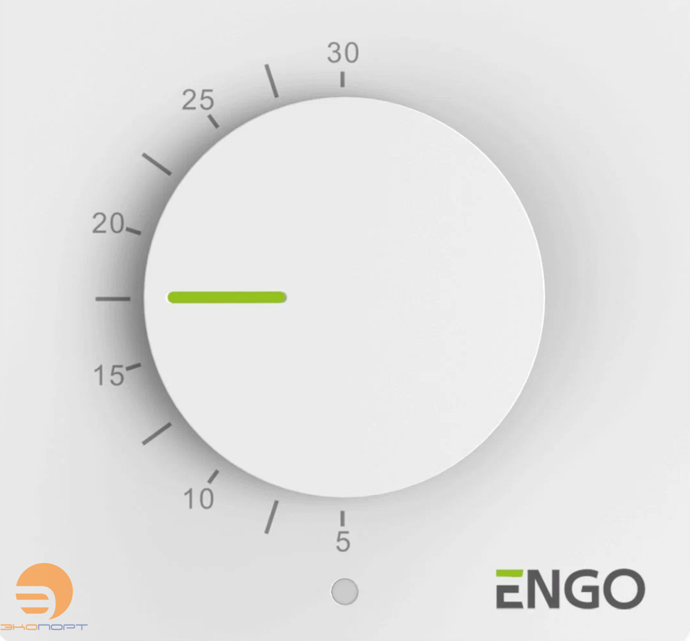 Терморегулятор накладной с механ. диском управления, белый ESIMPLE230W, ENGO