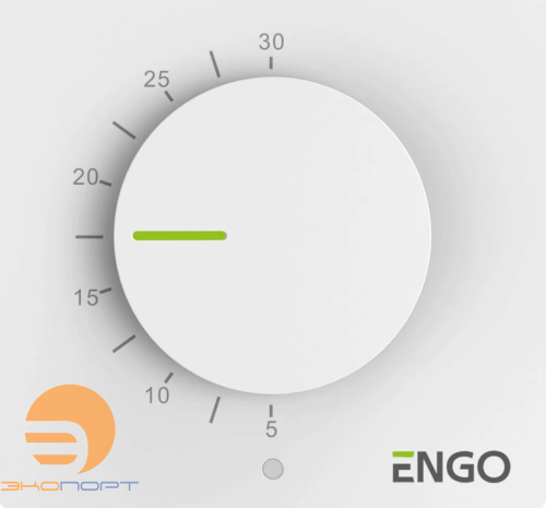 Терморегулятор накладной с механ. диском управления, белый ESIMPLE230W, ENGO