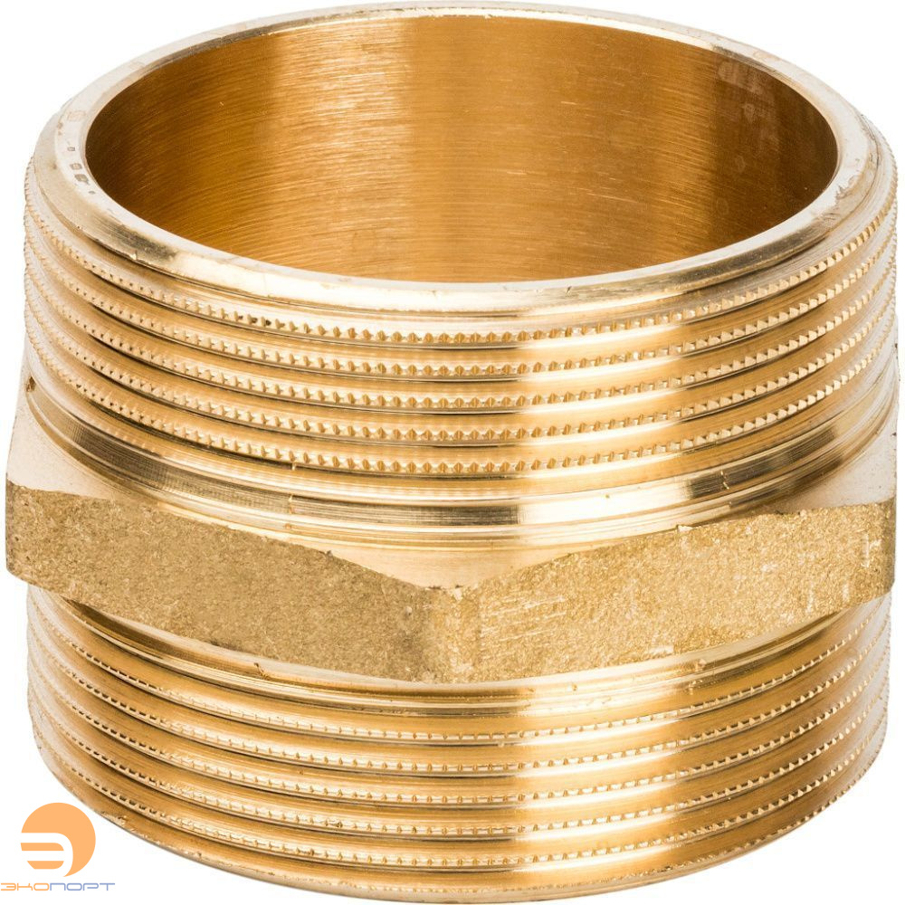 Ниппель НР-НР 2х2 (латунь) STOUT