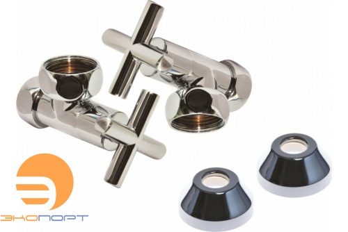 Кран угловой крестовой 1"х3/4" г/г с отражателем, SMART/Компл ПАРА  (2шт.)