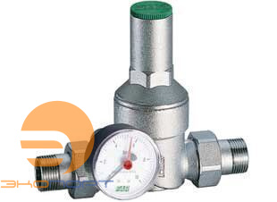 Редуктор давления  1" НР, хром, с манометром FAR